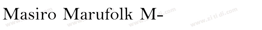 Masiro Marufolk M字体转换
